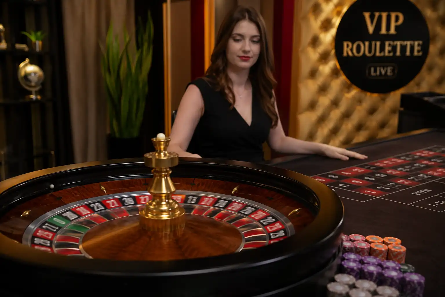 Live dealer at a streamed roulette table illustrating Betti Casino live dealer games